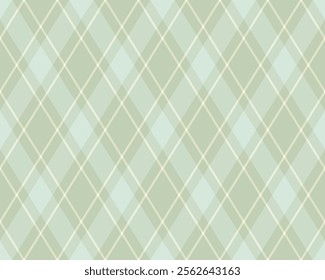 Argyle pattern of geometric rhombus. Harlequin check wallpaper design. Classic diamond shaped textile material for web background, print fabric clothing, sweater, wrapping paper, gift card, invitation