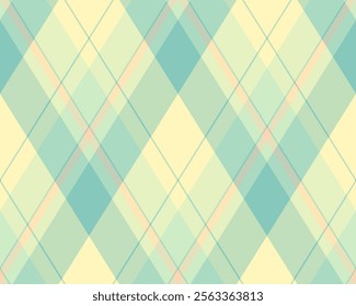 Argyle pattern of geometric rhombus. Harlequin check wallpaper design. Classic diamond shaped textile material for web background, print fabric clothing, sweater, wrapping paper, gift card, invitation