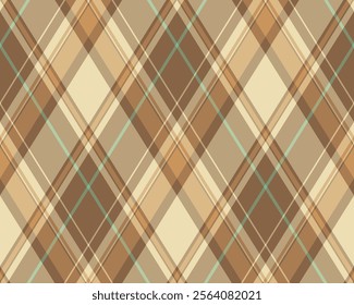 Argyle pattern of geometric rhombus. Harlequin check wallpaper design. Classic diamond shaped textile material for web background, print fabric clothing, sweater, wrapping paper, gift card, invitation