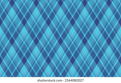 Argyle pattern of geometric rhombus. Harlequin check wallpaper design. Classic diamond shaped textile material for web background, print fabric clothing, sweater, wrapping paper, gift card, invitation