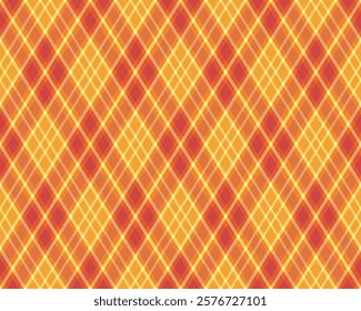 Argyle pattern of geometric rhombus. Harlequin check wallpaper design. Classic diamond shaped textile material for web background, print fabric clothing, sweater, wrapping paper, gift card, invitation