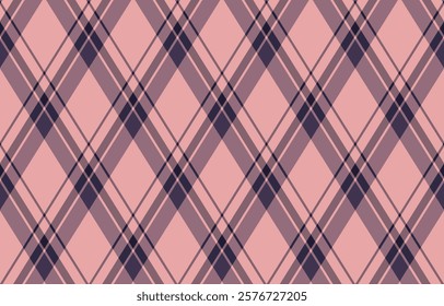 Argyle pattern of geometric rhombus. Harlequin check wallpaper design. Classic diamond shaped textile material for web background, print fabric clothing, sweater, wrapping paper, gift card, invitation