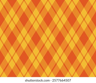 Argyle pattern of geometric rhombus. Harlequin check wallpaper design. Classic diamond shaped textile material for web background, print fabric clothing, sweater, wrapping paper, gift card, invitation