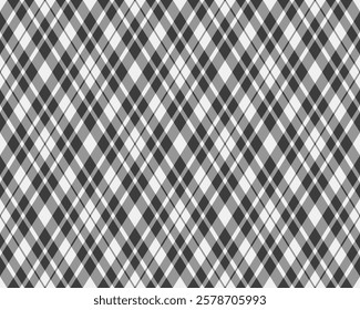 Argyle pattern of geometric rhombus. Harlequin check wallpaper design. Classic diamond shaped textile material for web background, print fabric clothing, sweater, wrapping paper, gift card, invitation