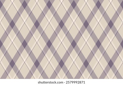 Argyle pattern of geometric rhombus. Harlequin check wallpaper design. Classic diamond shaped textile material for web background, print fabric clothing, sweater, wrapping paper, gift card, invitation