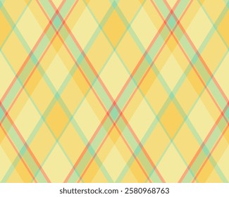 Argyle pattern of geometric rhombus. Harlequin check wallpaper design. Classic diamond shaped textile material for web background, print fabric clothing, sweater, wrapping paper, gift card, invitation