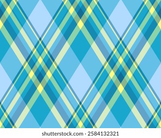 Argyle pattern of geometric rhombus. Harlequin check wallpaper design. Classic diamond shaped textile material for web background, print fabric clothing, sweater, wrapping paper, gift card, invitation