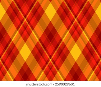 Argyle pattern of geometric rhombus. Harlequin check wallpaper design. Classic diamond shaped textile material for web background, print fabric clothing, sweater, wrapping paper, gift card, invitation