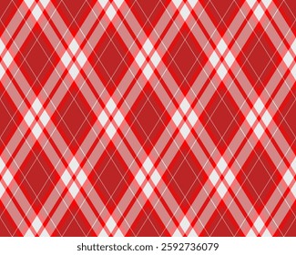 Argyle pattern of geometric rhombus. Harlequin check wallpaper design. Classic diamond shaped textile material for web background, print fabric clothing, sweater, wrapping paper, gift card, invitation