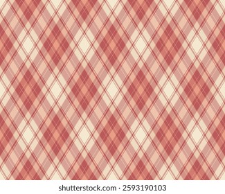 Argyle pattern of geometric rhombus. Harlequin check wallpaper design. Classic diamond shaped textile material for web background, print fabric clothing, sweater, wrapping paper, gift card, invitation