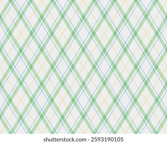 Argyle pattern of geometric rhombus. Harlequin check wallpaper design. Classic diamond shaped textile material for web background, print fabric clothing, sweater, wrapping paper, gift card, invitation