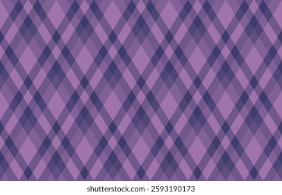 Argyle pattern of geometric rhombus. Harlequin check wallpaper design. Classic diamond shaped textile material for web background, print fabric clothing, sweater, wrapping paper, gift card, invitation