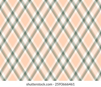 Argyle pattern of geometric rhombus. Harlequin check wallpaper design. Classic diamond shaped textile material for web background, print fabric clothing, sweater, wrapping paper, gift card, invitation