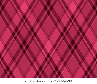 Argyle pattern of geometric rhombus. Harlequin check wallpaper design. Classic diamond shaped textile material for web background, print fabric clothing, sweater, wrapping paper, gift card, invitation