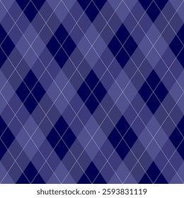 Argyle pattern of geometric rhombus. Harlequin design. Classic diamond shaped textile material for gift wrapping paper, socks, sweater, jumper, other modern textile or paper design.