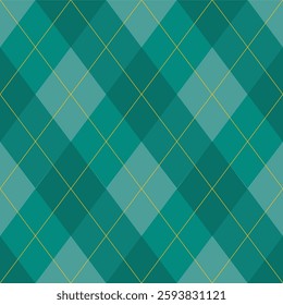 Argyle pattern of geometric rhombus. Harlequin design. Classic diamond shaped textile material for gift wrapping paper, socks, sweater, jumper, other modern textile or paper design.