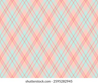 Argyle pattern of geometric rhombus. Harlequin check wallpaper design. Classic diamond shaped textile material for web background, print fabric clothing, sweater, wrapping paper, gift card, invitation