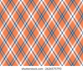 Argyle pattern of geometric rhombus. Harlequin check wallpaper design. Classic diamond shaped textile material for web background, print fabric clothing, sweater, wrapping paper, gift card, invitation