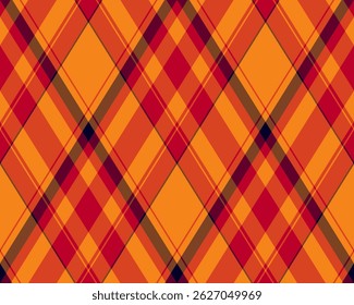 Argyle pattern of geometric rhombus. Harlequin check wallpaper design. Classic diamond shaped textile material for web background, print fabric clothing, sweater, wrapping paper, gift card, invitation