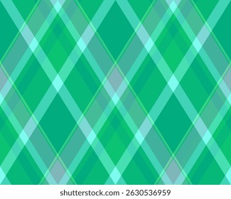 Argyle pattern of geometric rhombus. Harlequin check wallpaper design. Classic diamond shaped textile material for web background, print fabric clothing, sweater, wrapping paper, gift card, invitation