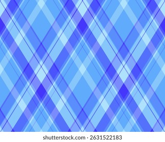 Argyle pattern of geometric rhombus. Harlequin check wallpaper design. Classic diamond shaped textile material for web background, print fabric clothing, sweater, wrapping paper, gift card, invitation