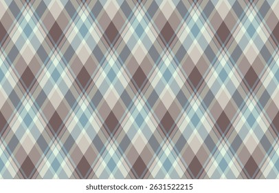 Argyle pattern of geometric rhombus. Harlequin check wallpaper design. Classic diamond shaped textile material for web background, print fabric clothing, sweater, wrapping paper, gift card, invitation