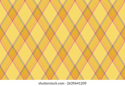 Argyle pattern of geometric rhombus. Harlequin check wallpaper design. Classic diamond shaped textile material for web background, print fabric clothing, sweater, wrapping paper, gift card, invitation