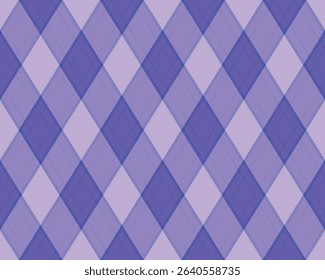 Argyle pattern of geometric rhombus. Harlequin check wallpaper design. Classic diamond shaped textile material for web background, print fabric clothing, sweater, wrapping paper, gift card, invitation
