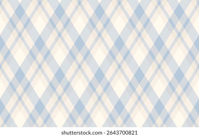 Argyle pattern of geometric rhombus. Harlequin check wallpaper design. Classic diamond shaped textile material for web background, print fabric clothing, sweater, wrapping paper, gift card, invitation