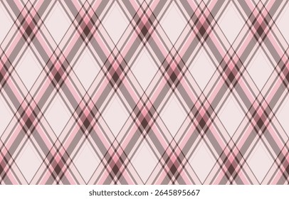 Argyle pattern of geometric rhombus. Harlequin check wallpaper design. Classic diamond shaped textile material for web background, print fabric clothing, sweater, wrapping paper, gift card, invitation