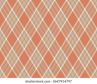 Argyle pattern of geometric rhombus. Harlequin check wallpaper design. Classic diamond shaped textile material for web background, print fabric clothing, sweater, wrapping paper, gift card, invitation