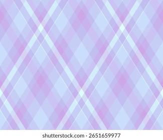 Argyle pattern of geometric rhombus. Harlequin check wallpaper design. Classic diamond shaped textile material for web background, print fabric clothing, sweater, wrapping paper, gift card, invitation