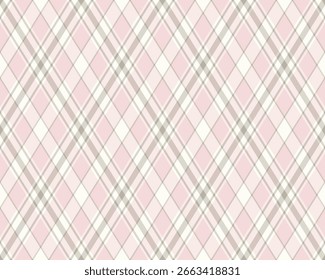 Argyle-Muster von geometrischen Rhombus. Harlequin Check Tapete Design. Klassisches diamantförmiges Textilmaterial für Webhintergrund, Stoffdruck Kleidung, Pullover, Einwickelpapier, Geschenkkarte, Einladung