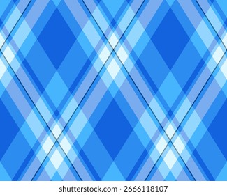 Argyle pattern of geometric rhombus. Harlequin check wallpaper design. Classic diamond shaped textile material for web background, print fabric clothing, sweater, wrapping paper, gift card, invitation