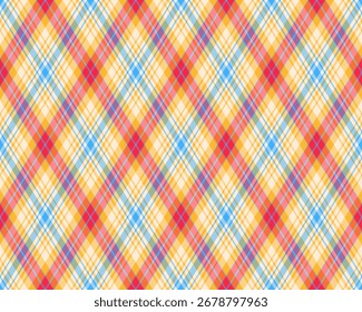 Padrão de Argyle de losango geométrico. Harlequin verificar papel de parede design. Material têxtil em forma de diamante clássico para fundo da web, impressão de roupas de tecido, suéter, papel de embrulho, cartão de presente, convite