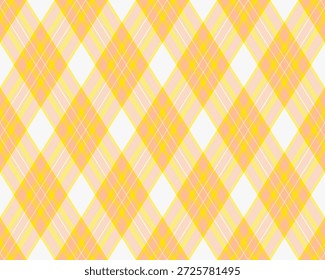 Argyle pattern of geometric rhombus. Harlequin check wallpaper design. Classic diamond shaped textile material for web background, print fabric clothing, sweater, wrapping paper, gift card, invitation