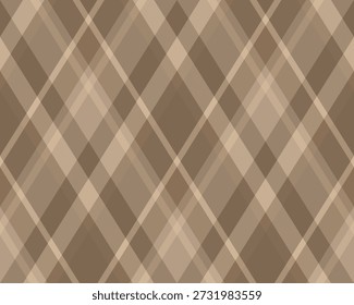 Argyle pattern of geometric rhombus. Harlequin check wallpaper design. Classic diamond shaped textile material for web background, print fabric clothing, sweater, wrapping paper, gift card, invitation