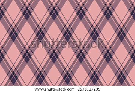 Argyle pattern of geometric rhombus. Harlequin check wallpaper design. Classic diamond shaped textile material for web background, print fabric clothing, sweater, wrapping paper, gift card, invitation