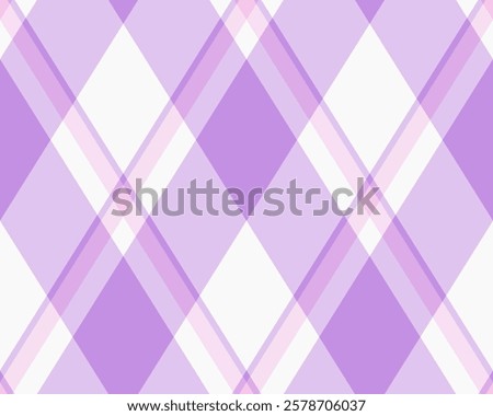 Argyle pattern of geometric rhombus. Harlequin check wallpaper design. Classic diamond shaped textile material for web background, print fabric clothing, sweater, wrapping paper, gift card, invitation