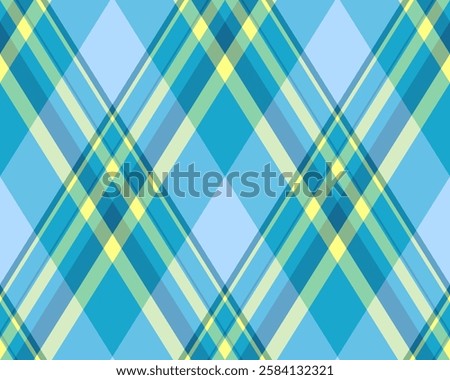 Argyle pattern of geometric rhombus. Harlequin check wallpaper design. Classic diamond shaped textile material for web background, print fabric clothing, sweater, wrapping paper, gift card, invitation