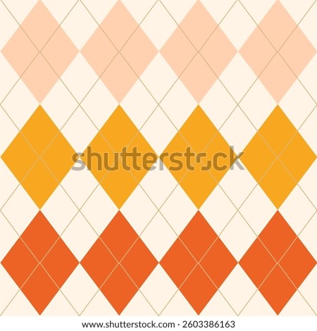 Argyle pattern of geometric rhombus. Harlequin design. Classic diamond shaped textile material for gift wrapping paper, socks, sweater, jumper, other modern textile or paper design.	