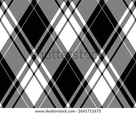 Argyle pattern of geometric rhombus. Harlequin check wallpaper design. Classic diamond shaped textile material for web background, print fabric clothing, sweater, wrapping paper, gift card, invitation