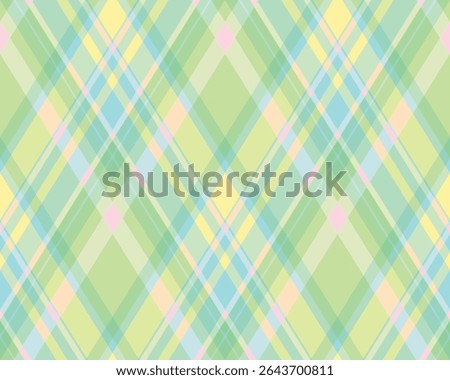 Argyle pattern of geometric rhombus. Harlequin check wallpaper design. Classic diamond shaped textile material for web background, print fabric clothing, sweater, wrapping paper, gift card, invitation