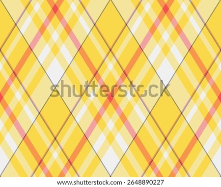 Argyle pattern of geometric rhombus. Harlequin check wallpaper design. Classic diamond shaped textile material for web background, print fabric clothing, sweater, wrapping paper, gift card, invitation