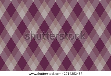 Argyle pattern of geometric rhombus. Harlequin check wallpaper design. Classic diamond shaped textile material for web background, print fabric clothing, sweater, wrapping paper, gift card, invitation
