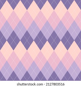 Argyle pattern in lilac  powder pink  dusty pink  purple  Seamless gradient harlequin vector for jumper  sweater  socks  other modern spring summer autumn winter fashion paper textile print 