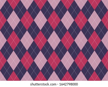Argyle pattern seamless. Fabric texture background. Classic argill vector ornament.