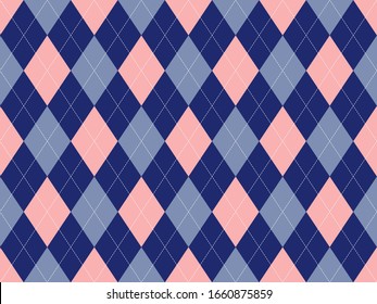 Argyle pattern seamless. Fabric texture background. Classic argill vector ornament.