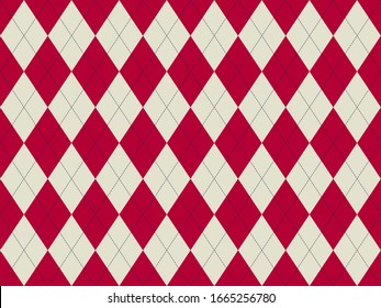 Argyle pattern seamless. Fabric texture background. Classic argill vector ornament.
