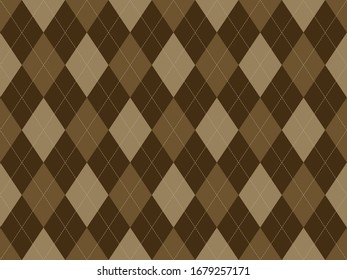 Argyle pattern seamless. Fabric texture background. Classic argill vector ornament.